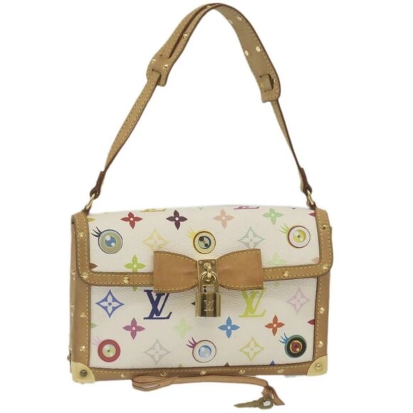 LOUIS VUITTON Monogram Pochette Eye Miss You Hand Bag White - Picture 1 of 16